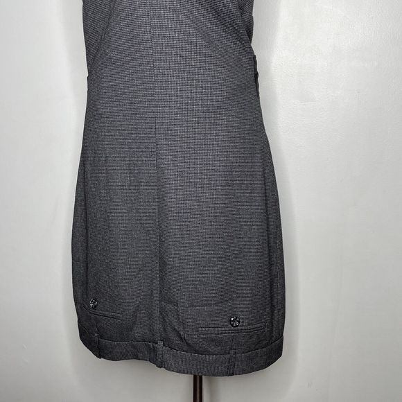 Halter Dress Womens 3 Gray Houndstooth Waitress Pants Dress Unique Career Office - Picture 10 of 12